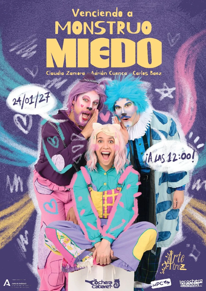 Cartel del concierto de Venciendo al Monstruo Miedo en La Cochera Cabaret, Málaga — domingo, 24 de enero de 2027